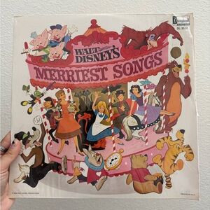 Disney Merriest Songs Vinyl - Pink and Red